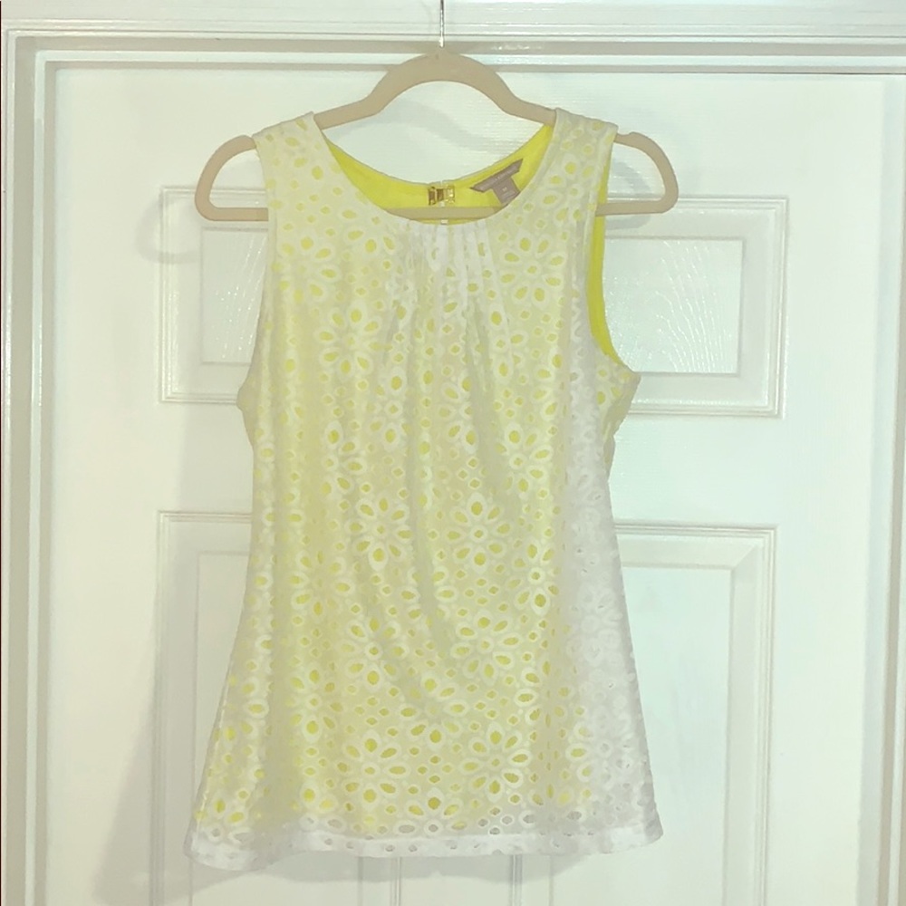 Banana Republic flower overlay blouse, size M